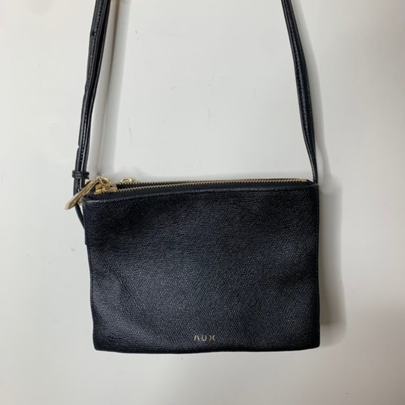 Aritzia Auxiliary Calisch Crossbody Bag Shoulder Purse Clutch Embossed Black - Picture 15 of 16